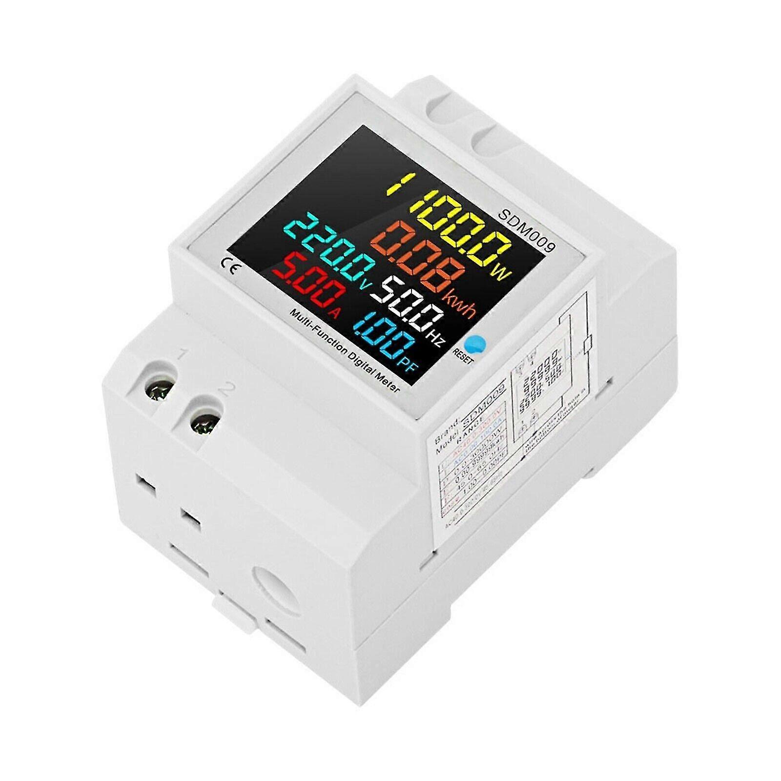 100a Digital Din Rail Ac Meter Power Meter Ac Fk