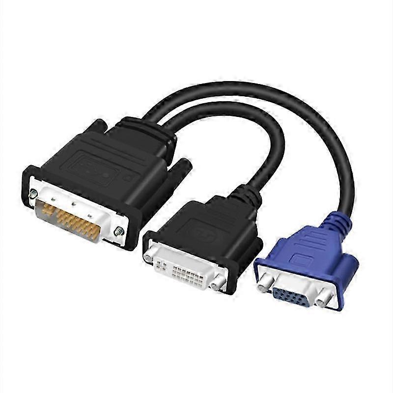 DVI-I to DVI-D VGA Video Cable Splitter 1 in 2 Out