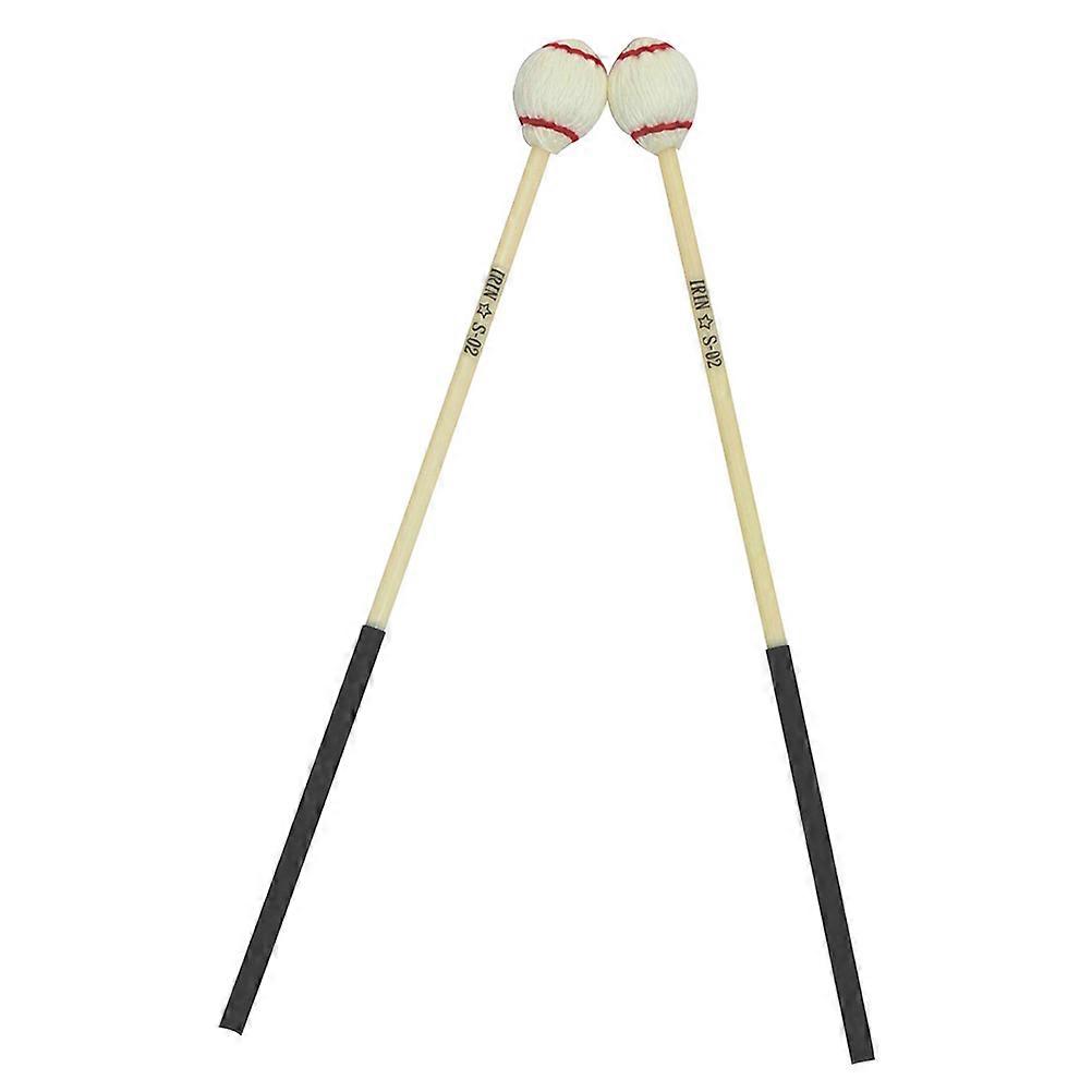 Marimba Percussion Stick for Musical Instrument 1Pair White