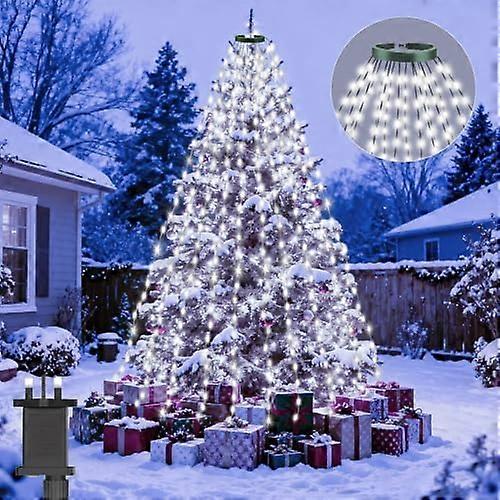 Detachable Christmas Tree Lights, 3m*16 Lines 480 LED Outdoor Xmas Light, 8 Light Modes Fairy Lights USB Plug in with Timer, IP44 Waterproof String Li