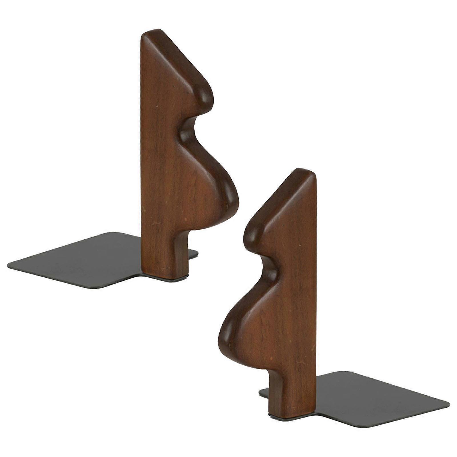 Reusable Wood Metal Bookends Christmas Tree Style Desktop Shelf Organizers For Books Display Multicolor