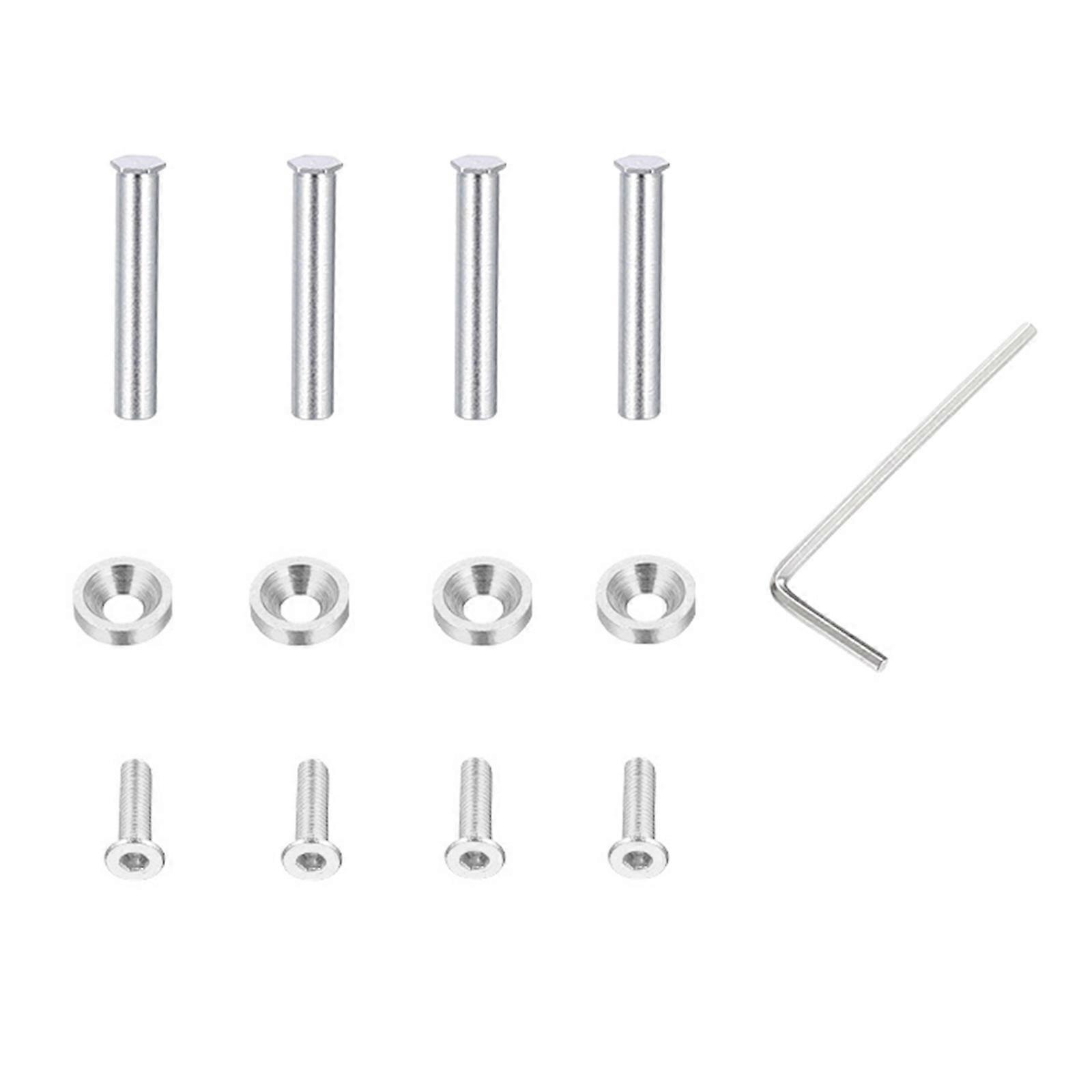 4Pcs/set Computer Case Fan Part Desktop Computer Power Supply Fan Long Screw Radiator Fan Screw for Water Cooling  Silver