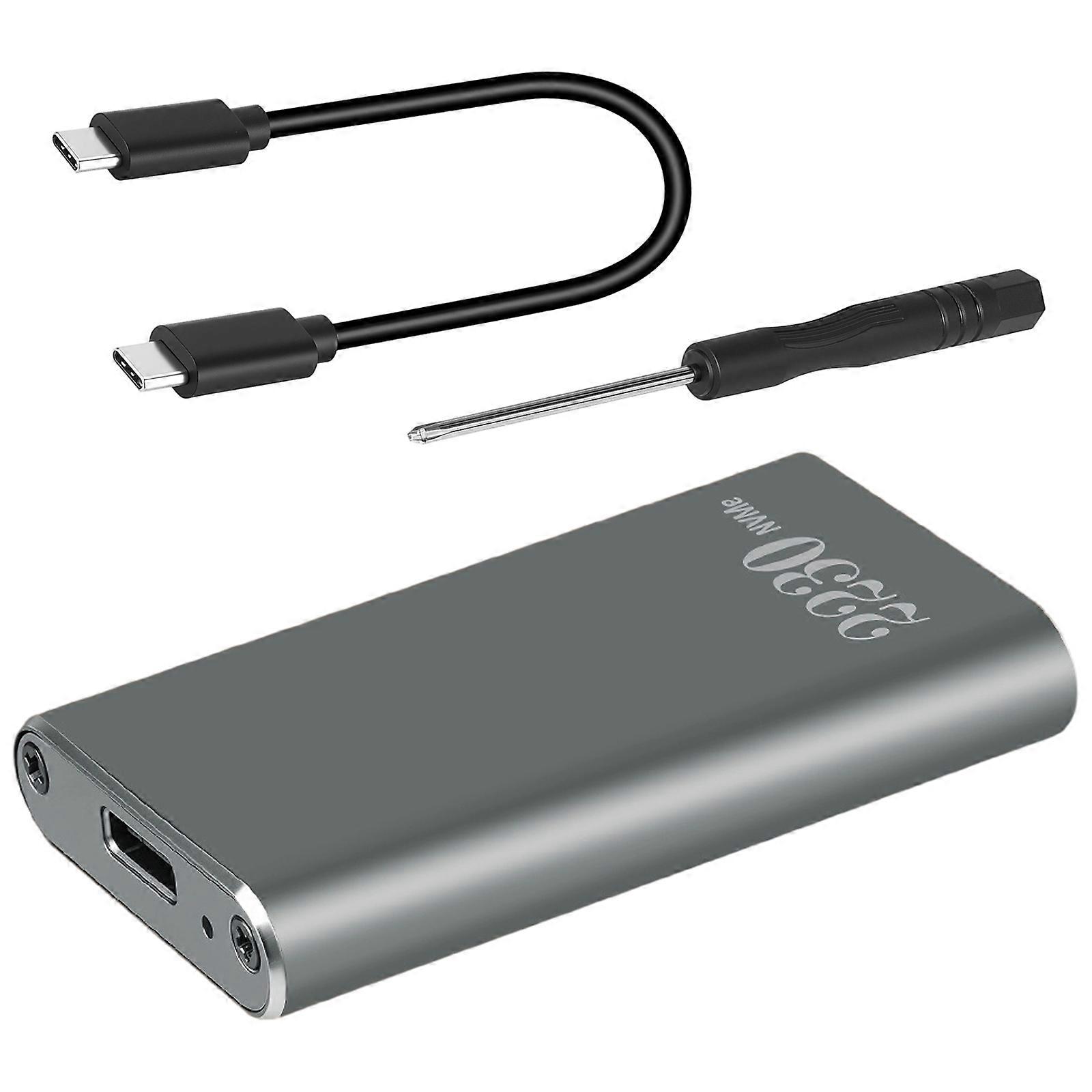 2230 M.2 NVMe Externals Hard Drive Case with USB C 3.2 Interfaces and Toolless Installation Design Multicolor