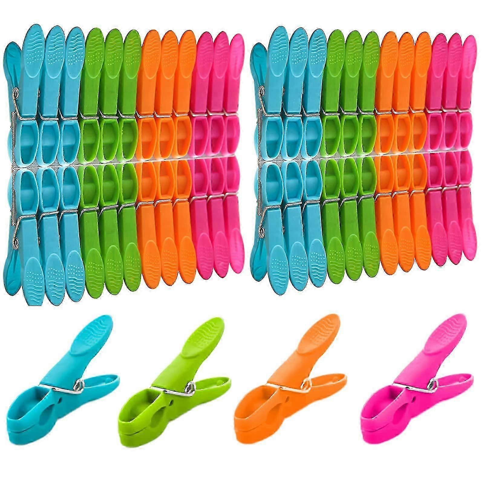 Clothespins Set of 48 Clothespins Durable Windproof Laundry Pins Soft Plastic Clothespins