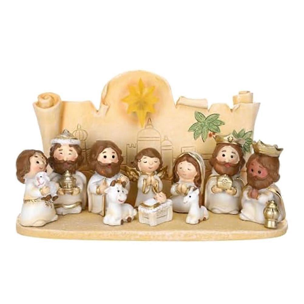 Nativity Set Version - 10Pcs Religious Manger Scene Cute Home Decor