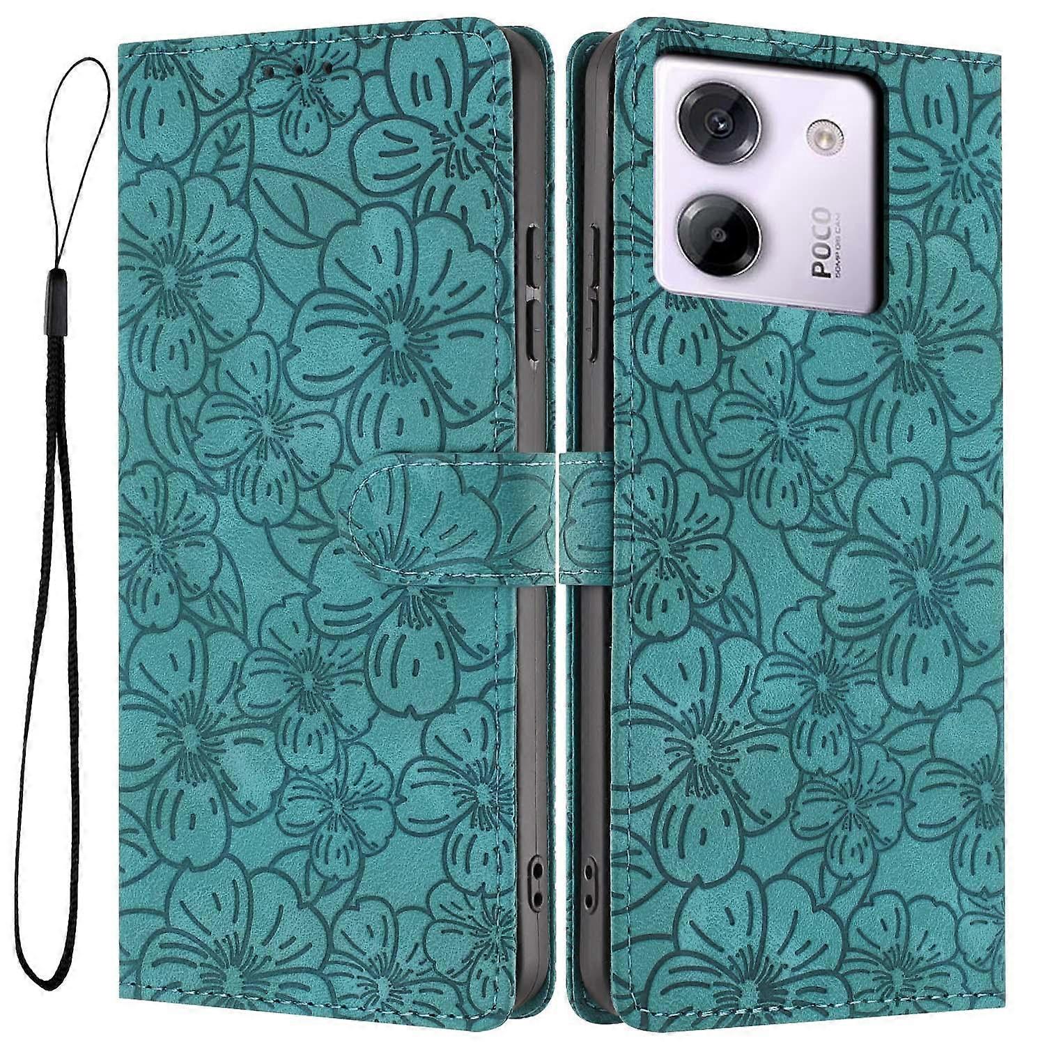 Cherry Blossoms Embossed Leather Phone Case