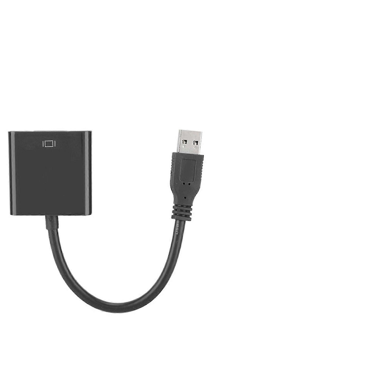 USB 3.0 to VGA Adapter Cable for Win 7/8 System (Black)