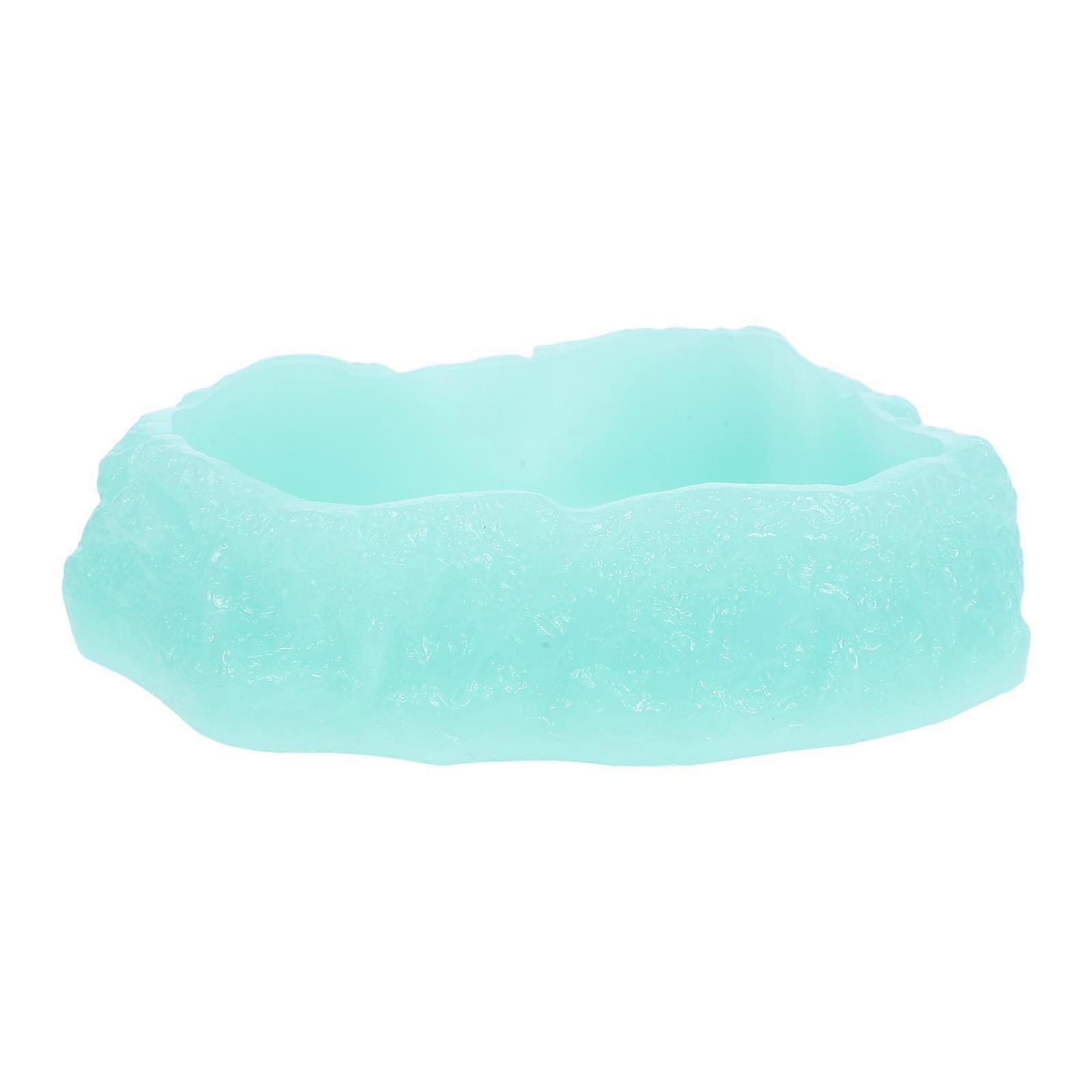 צלחת זוחלים ביתית קערת מים זוהרת צלחת מים עמידה בפני שחיקה אביזר זוחלים