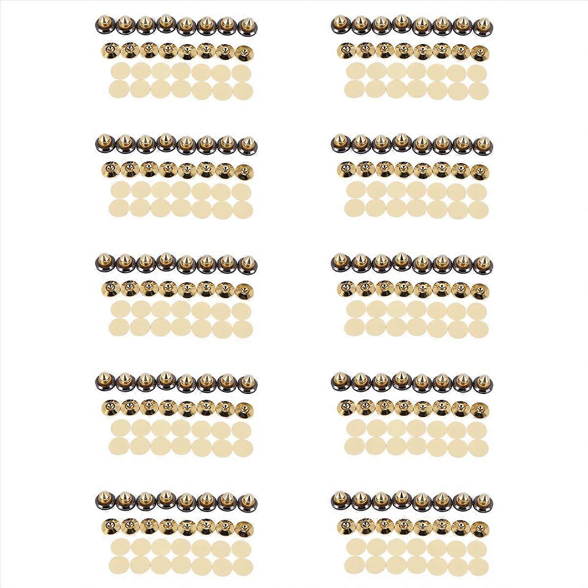 80 Set Golden-Plated Speaker Spikes, Speaker Stands CD Audio Subwoofer Amplifier Turntable Isolation