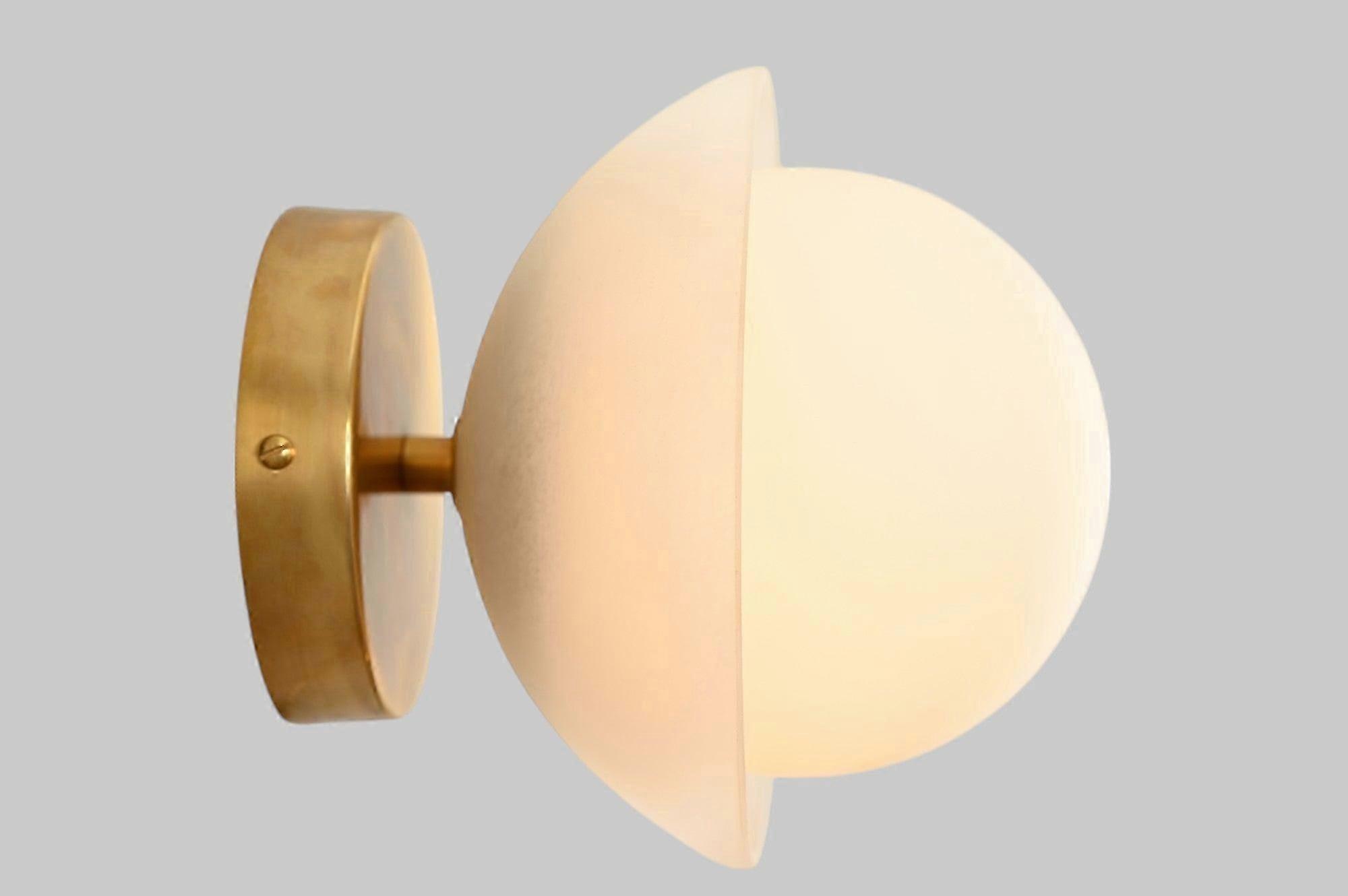 Mid-century Modern Raw Brass Wall Lamp - Elevate Your Space