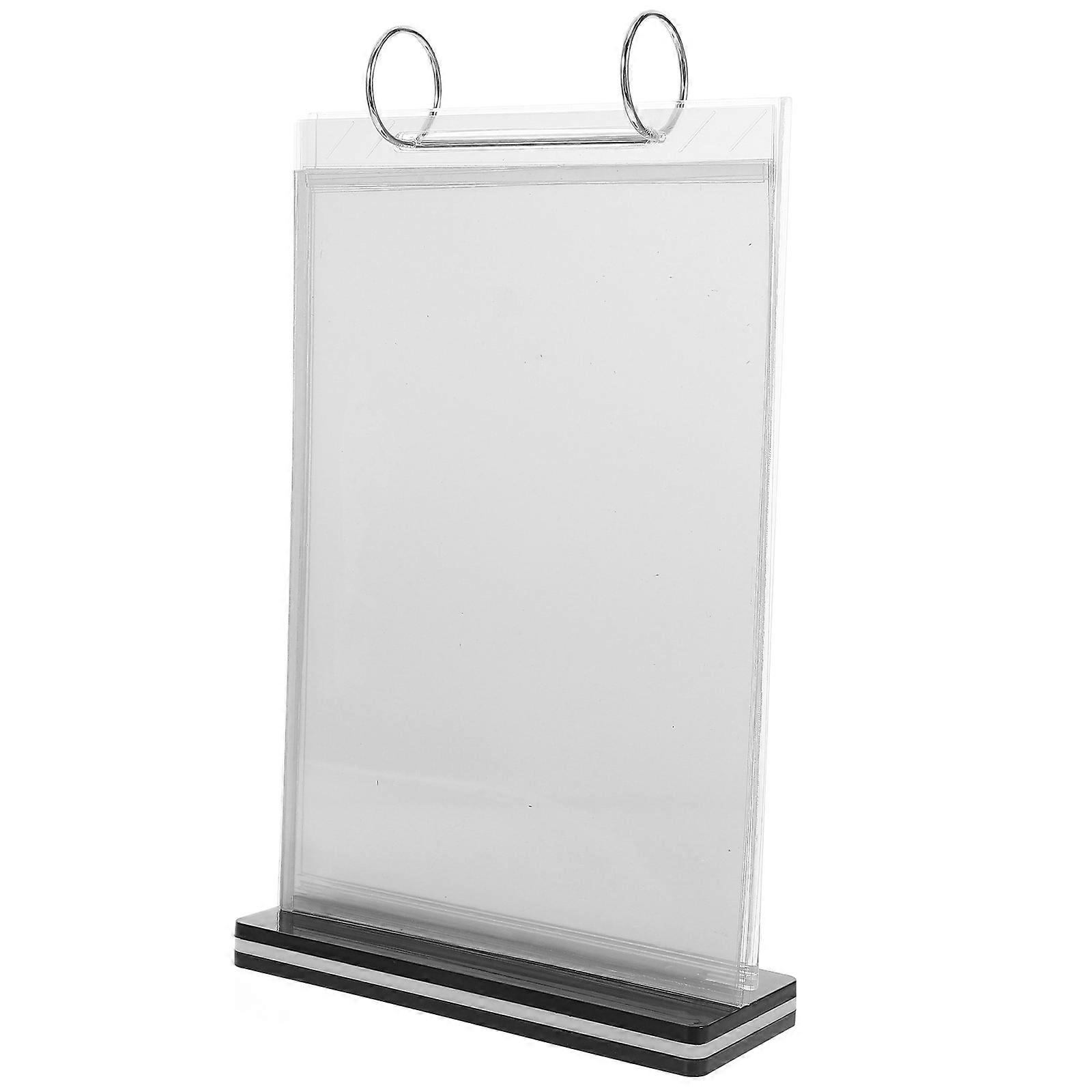 Menu Stand Holder Plastic Acrylic Flip Organizer for Restaurant