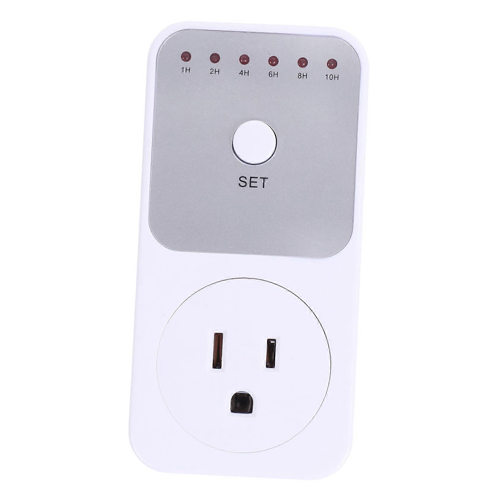 Outlet Timer Plug with Auto Shutoff, Energy Saving Socket for Outdoor Lights and Home Devices