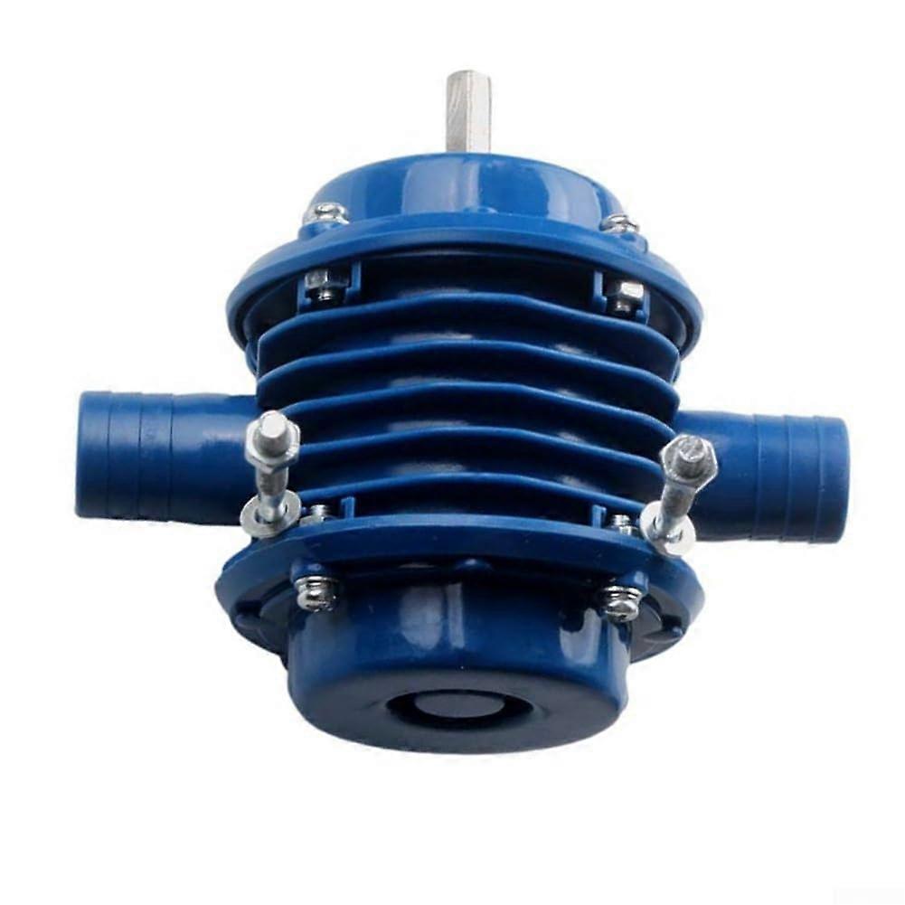 Drill Powered Water Pump SelfPriming Metal Design for Diesel and Oil Transfer, Blue