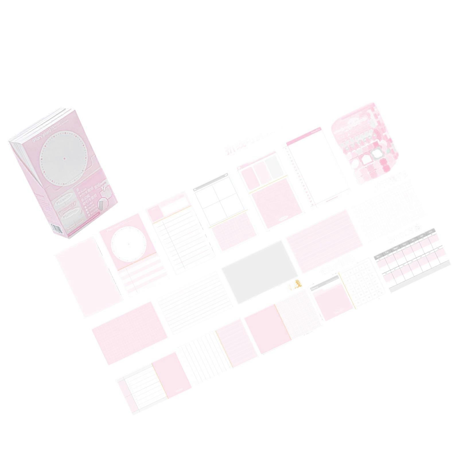 Pack of Multipurpose Paper Notepads Set Cartoon Design Stick Note Selves Stick Memo Pad for School Office Journaling  pk