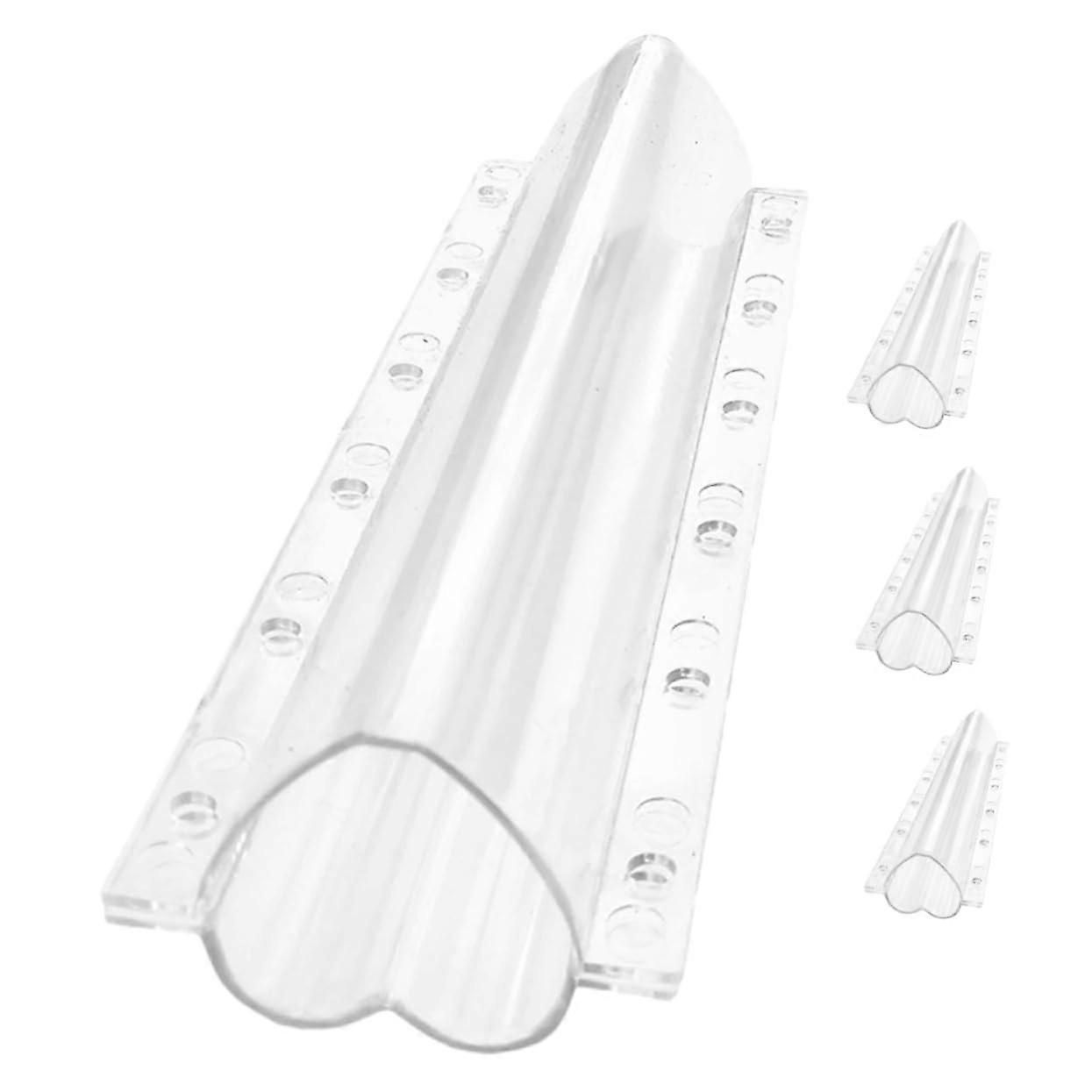 4pcs Heart Shaped Cucumber Mould Transparent Fruit and Vegetable Shaper for Gardening