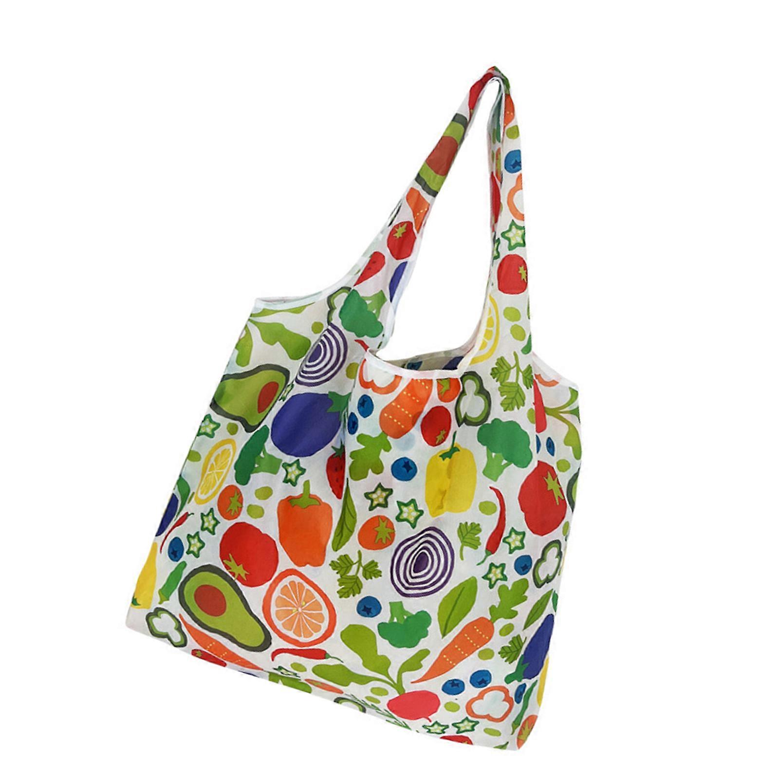 Spacious Lightweight Shopping Bag Foldable Reusable Washable Grocery Bag for Outdoor Activity and Storage Large Handbag Multicolor