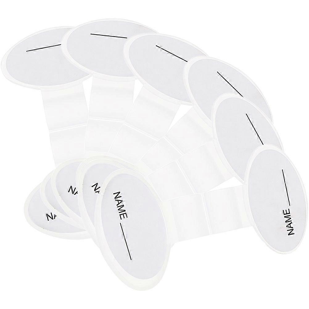 Stethoscope Name Tag Clip for Identification Use 6Pcs Plastic White Set