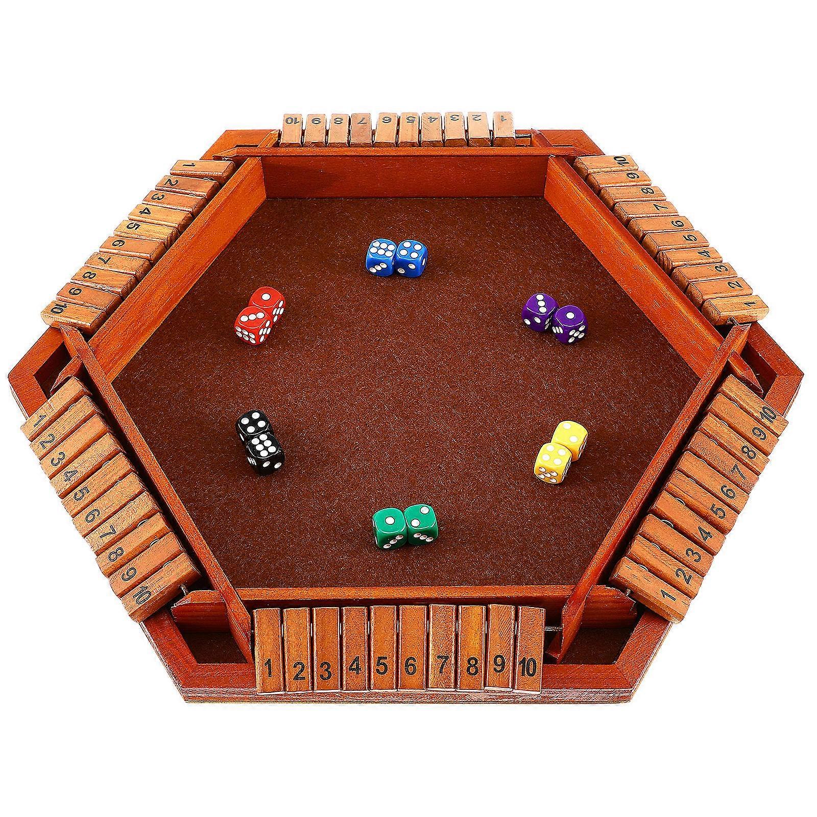 Shut The Box Board Game for Playing Use Wooden Table Math