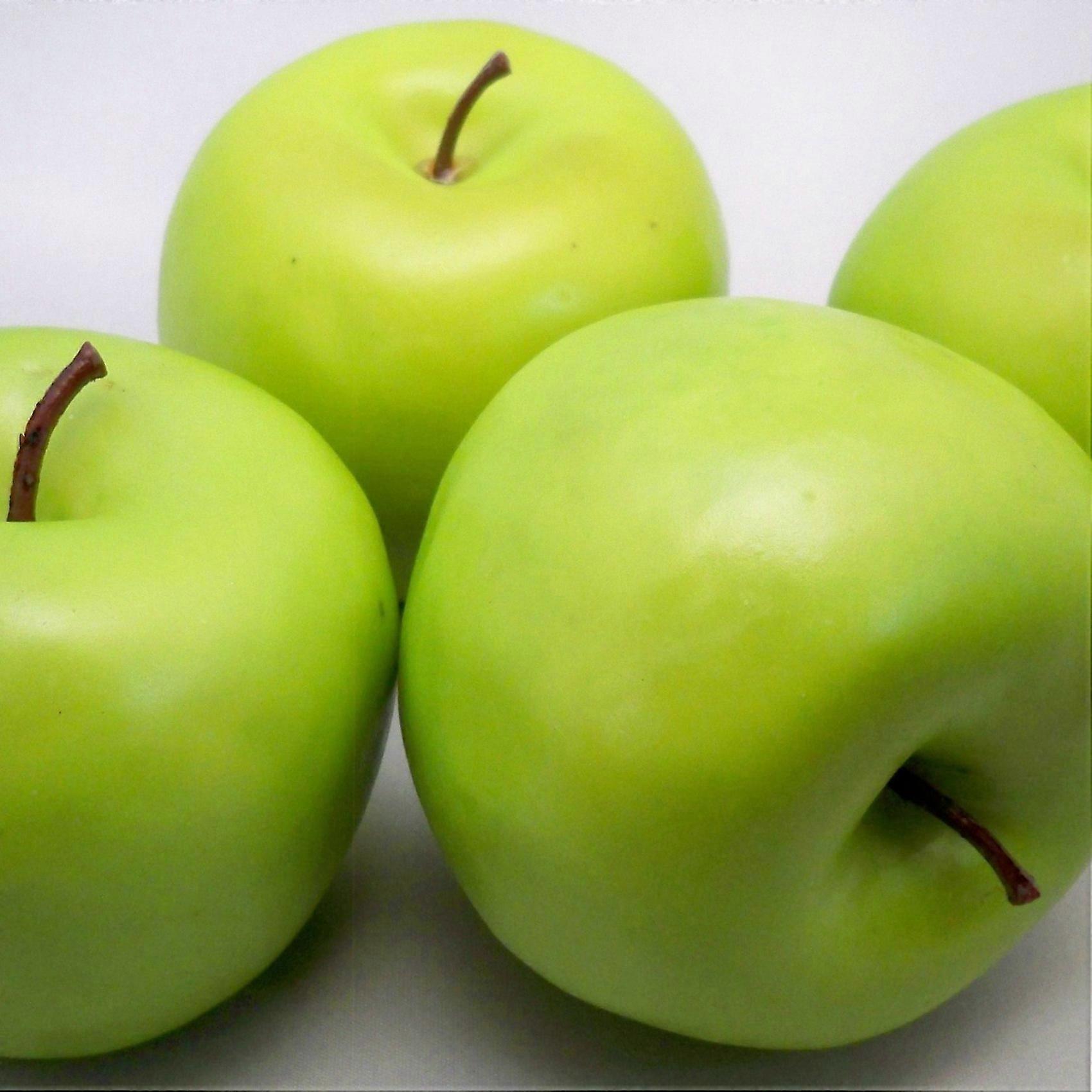 8 Large Artificial Green Apples-Fruit