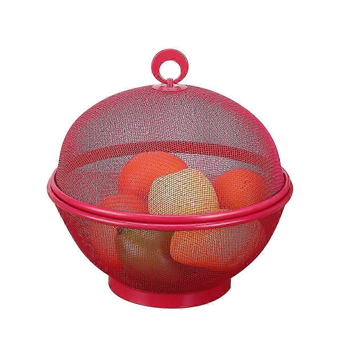 Kitchen Ware with Lid Fruit Plate Red