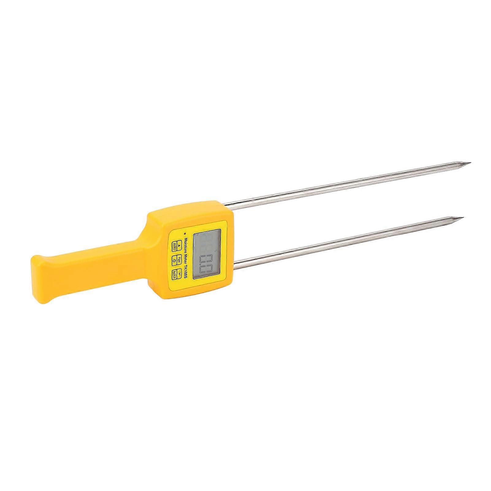 Hay Moisture Meter with Probe, Fast 1Second Reading, Backlit LCD, For Alfalfa and Forage