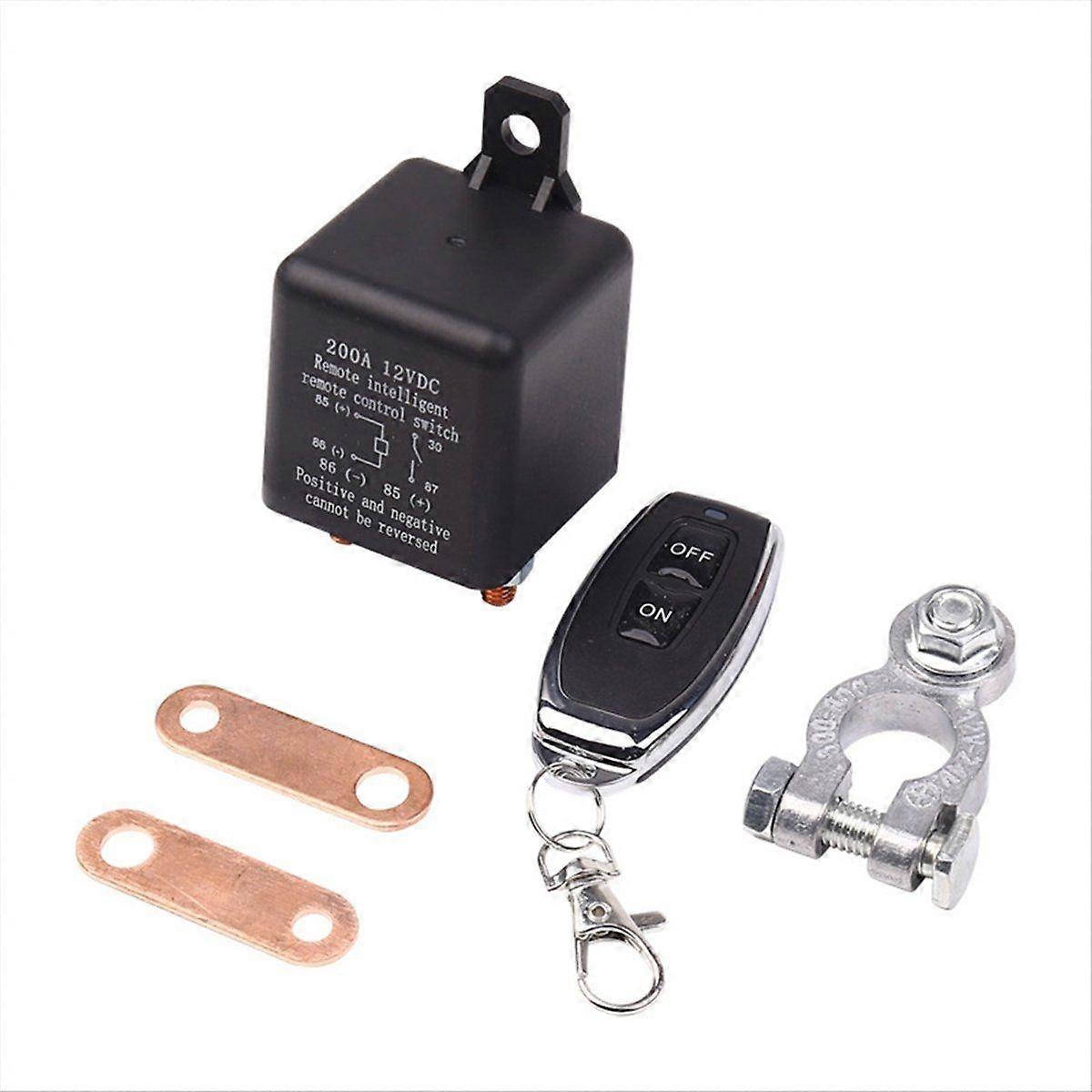 Remote Battery Disconnect Switch, Wireless Remote Control Battery Disconnect Switch, 12V 200A Remote