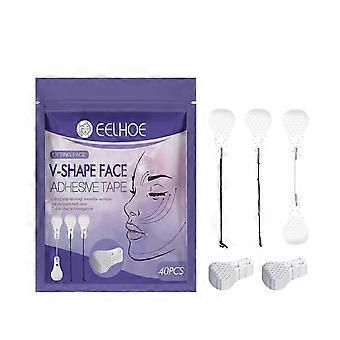 V Face Lift Tape - Instant Youthful Jawline & Skin Tightening, Soften Fine Lines, Collagen Repair, 40 Pcs for a Melon-Shaped, Rejuvenated Look