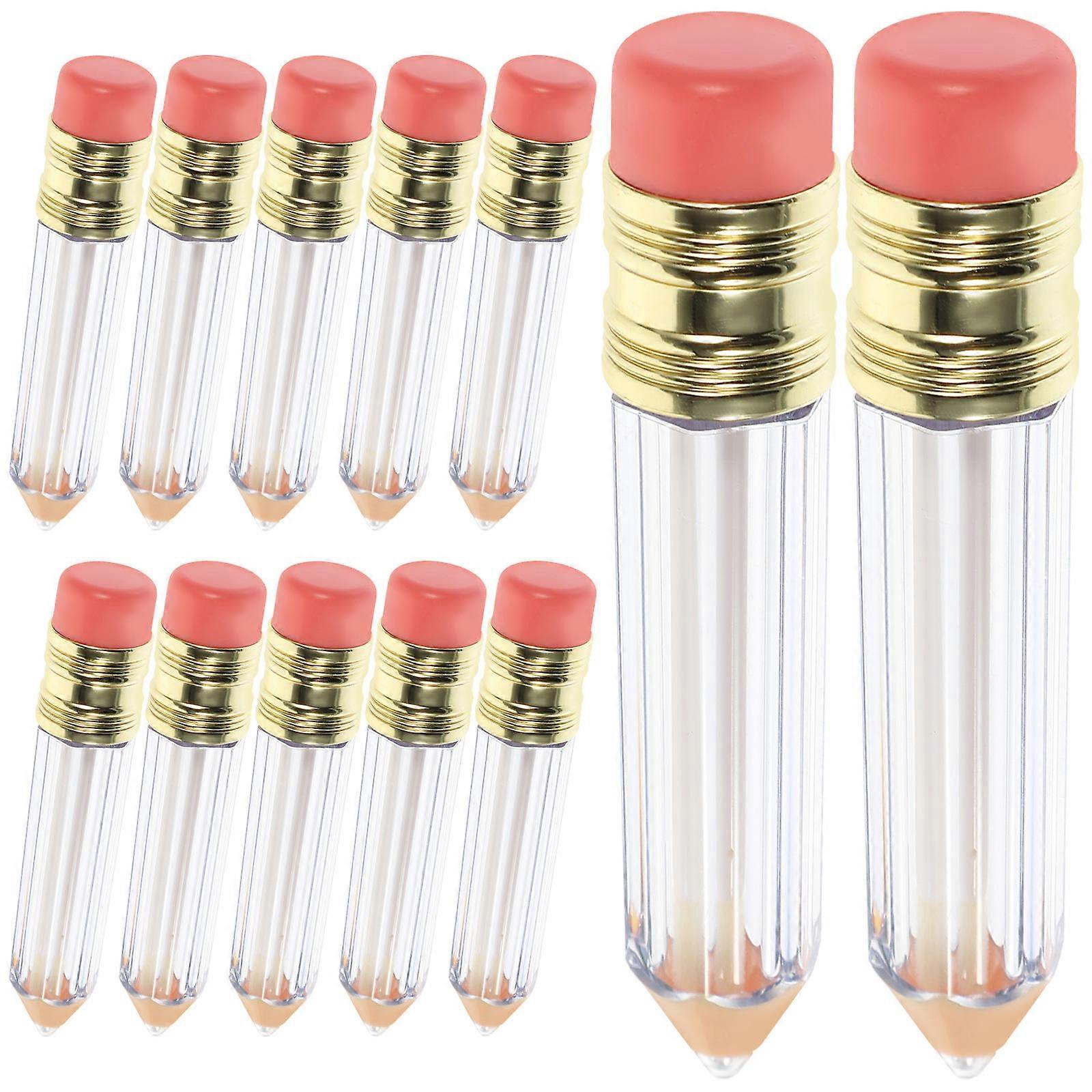 Lip Gloss Tubes Pencil Design for Storage Use 12Pcs Refillable Containers