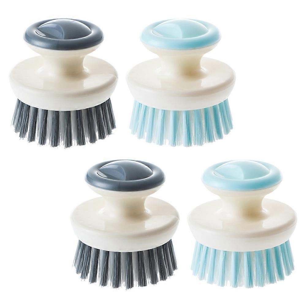 Cleaning Brushes For Household Use Tableware Cleaning Plastic Material 2.8x2.8x2.6in 4Pack