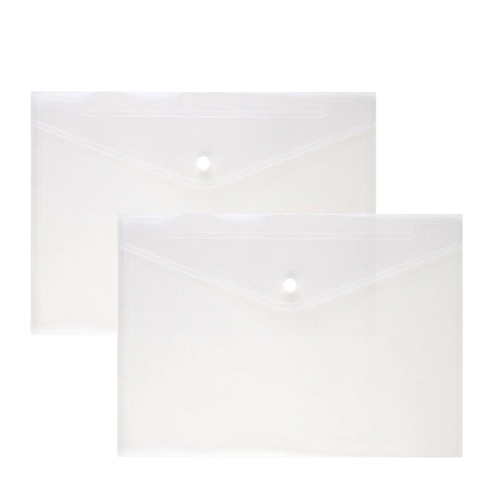 Document Folder for Filing Use with 24Pcs Clear A4 Plastic Snap Button Folders