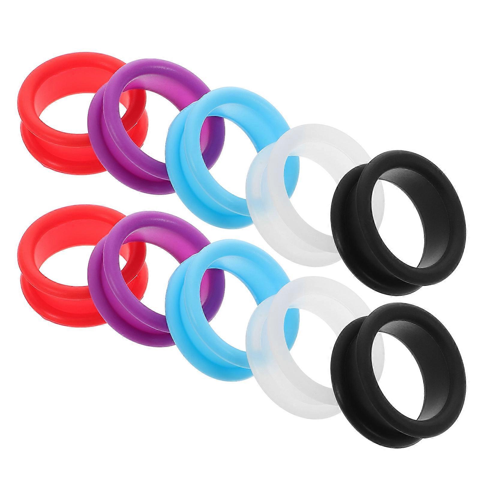 Comfortable Silicone Scissors Finger Rings for Safe Cutting 10Pcs Pack