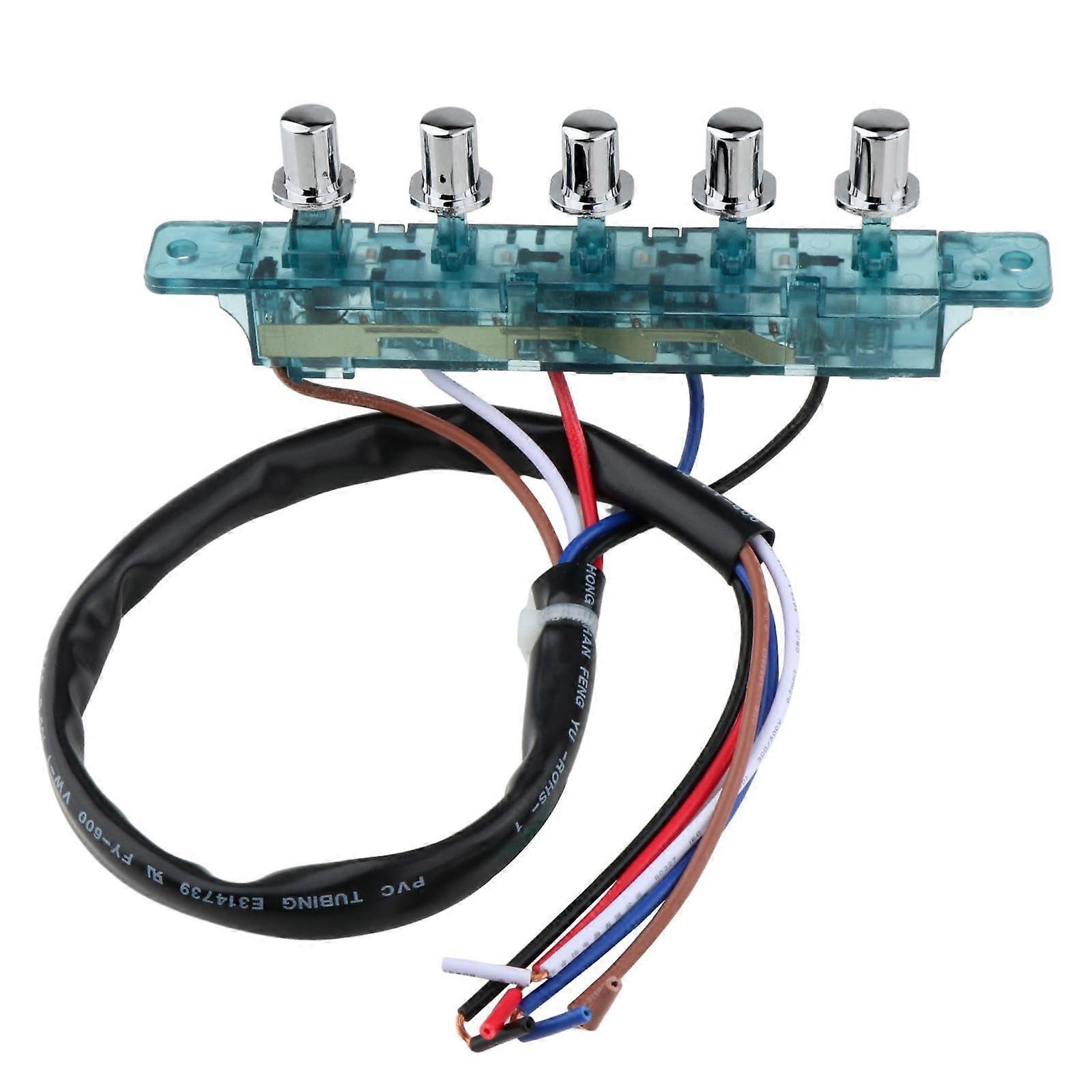 Range Hood Switch Control Panel with 5 Pushbuttons for Kitchen Extractor Fan Replacement