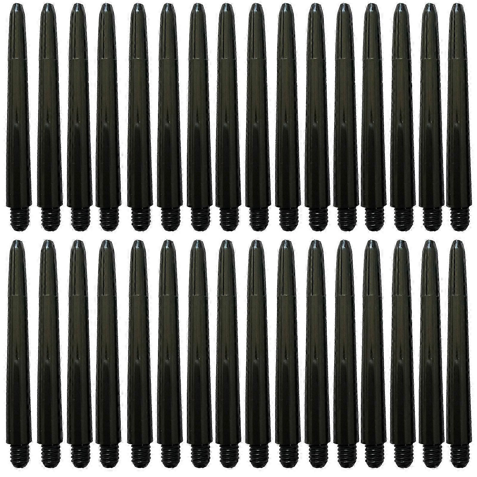 2026 100pcs 2BA Universal Thread Dart Shafts - Black Nylon Plastic