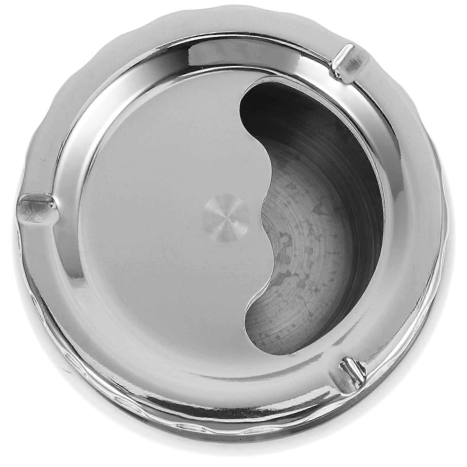 Silver Automatic Ashtray Tabletop Ashtray for Storage