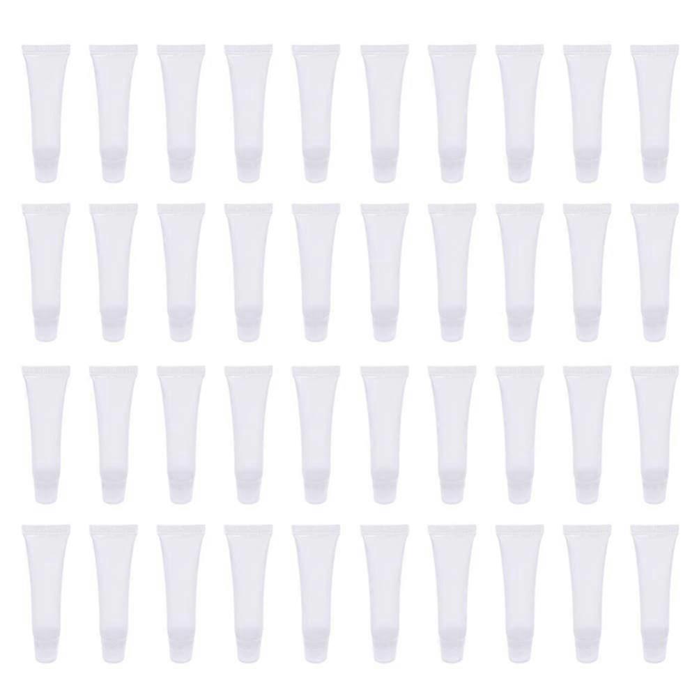 40 Pack 10ml Clear Lip Gloss Tubes Refillable Empty Lip Balm Containers for DIY Makeup