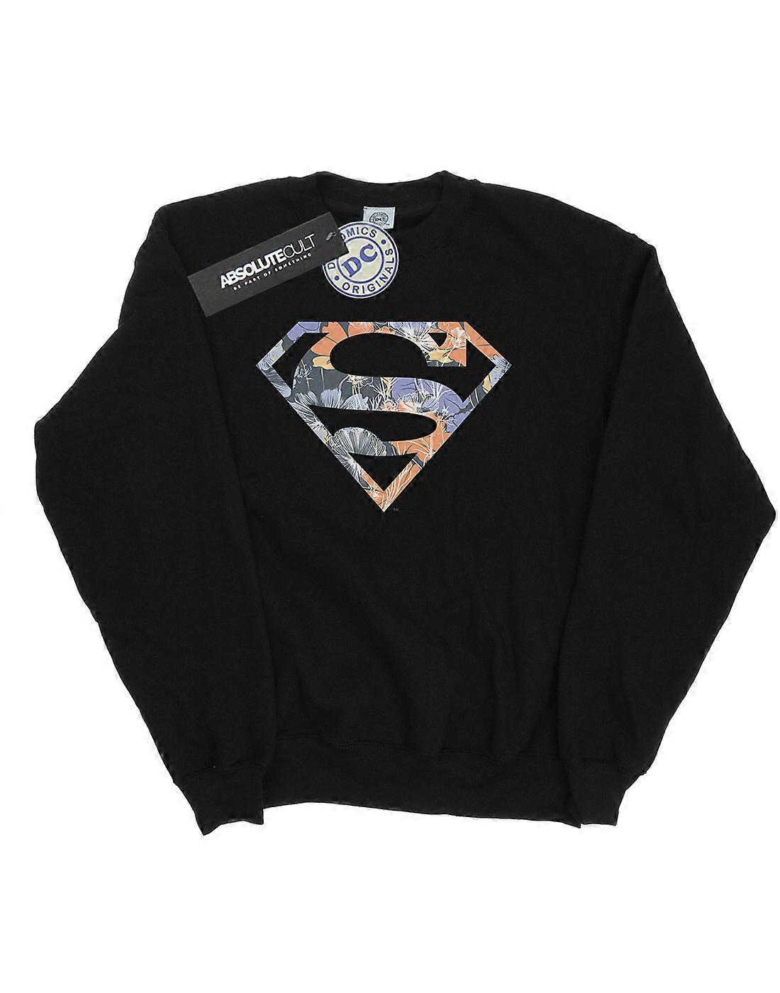 DC Comics Superman Logo Floral 2 sudadera mujer