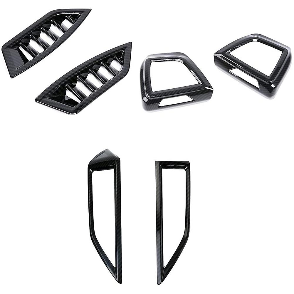 Carbon Fiber Car A/C Air Outlet Vent Cover Decor for XV Crosstrek Impreza 2018-2021 Accessories, 6P