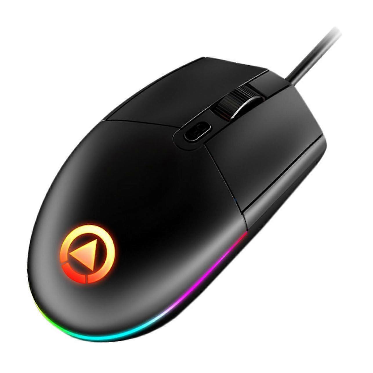 Gaming Mouse Silent Click Ergonomic USB Wired Optical with Breathing LED Light for PC Laptop