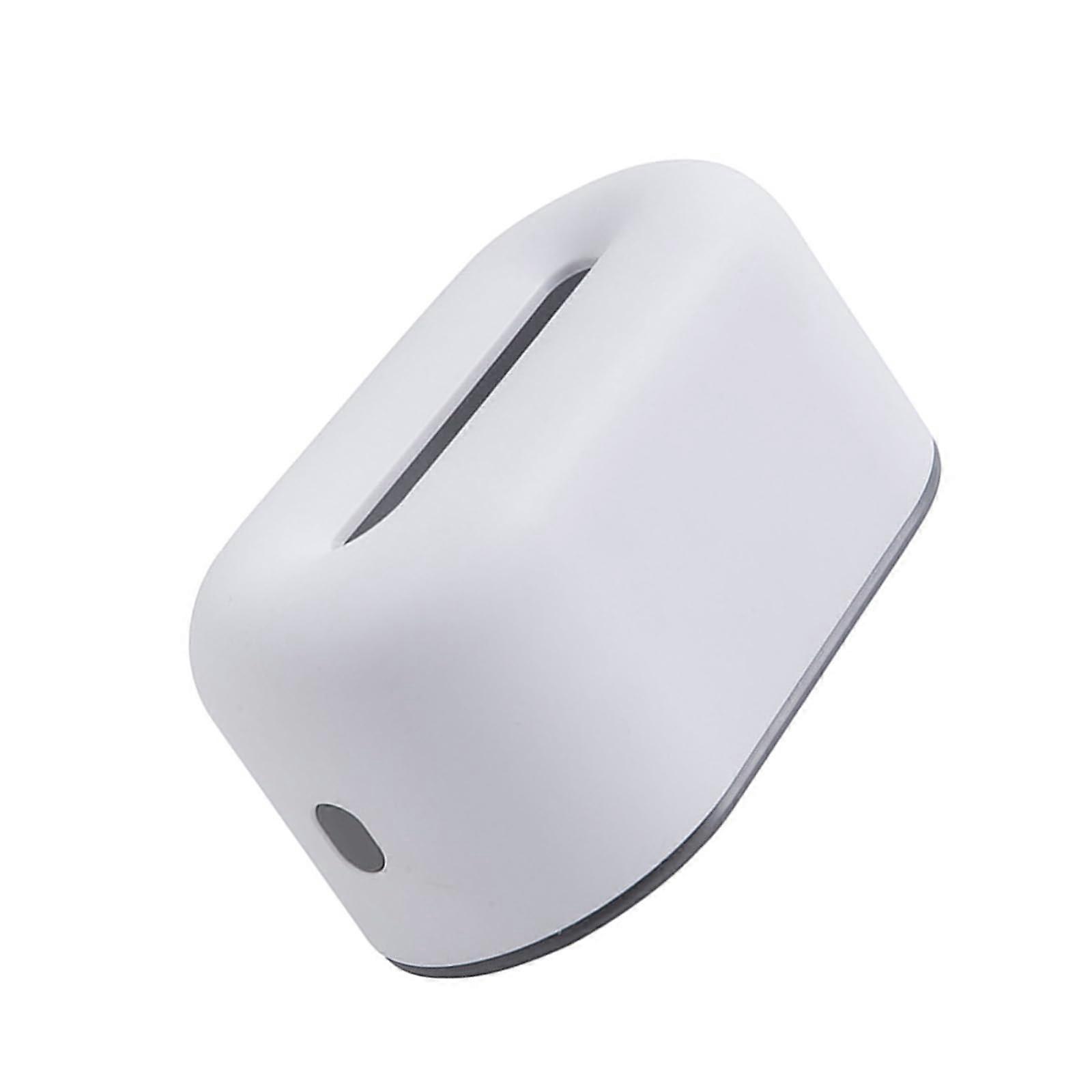 Modern White Tissue Box Holder with Elegant Design, NonSlip Base for Home, Office, Kitchen