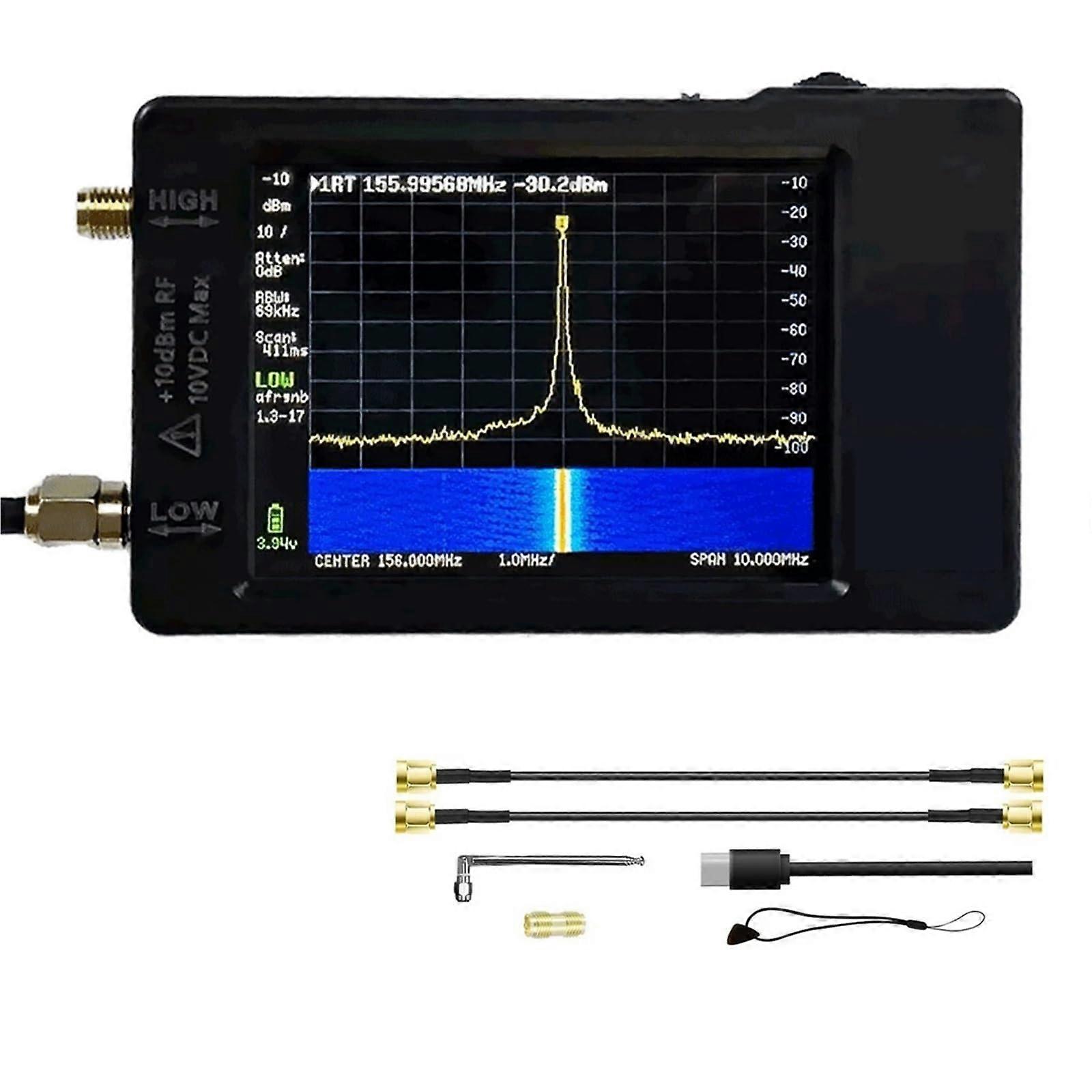 Handheld Spectrum Analyzer with 2.8 Inch Resolution Display and Rechargeable Battery