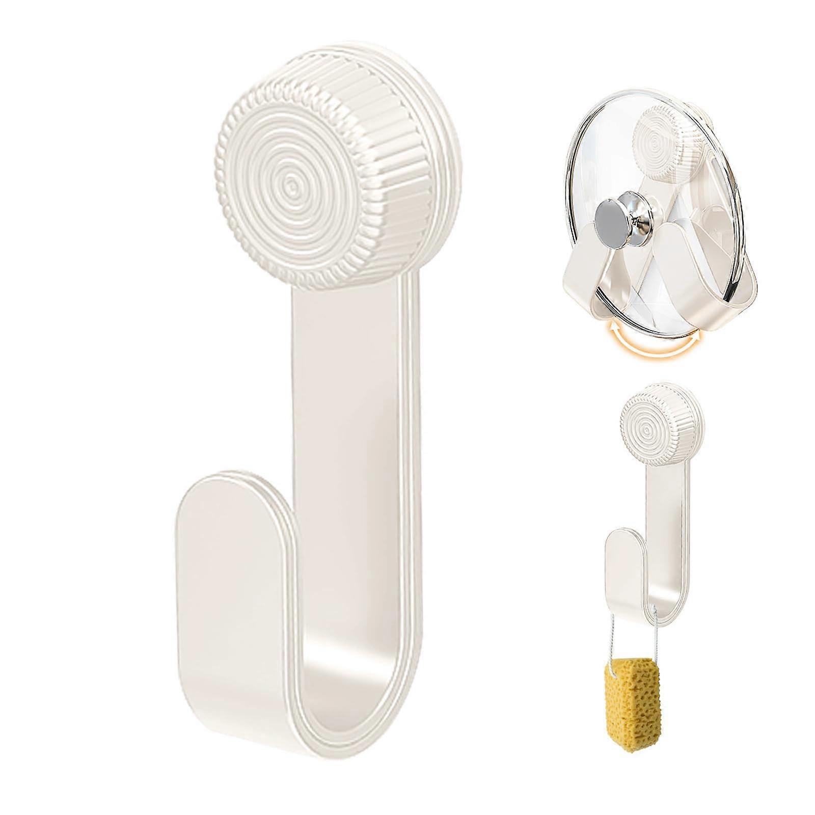 Pot Lid Organizer Wall Mounted Adjustable Rotating Waterproof PunchFree Kitchen Lid Holder White