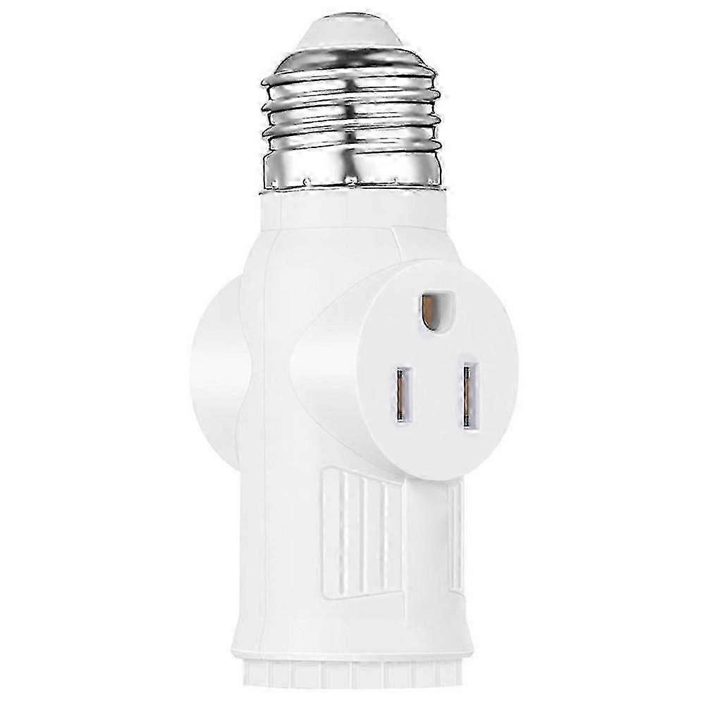 Light Bulb Outlet Adapter E27 Polarized Socket Adapters 3 Prong Splitter Converter For Garage