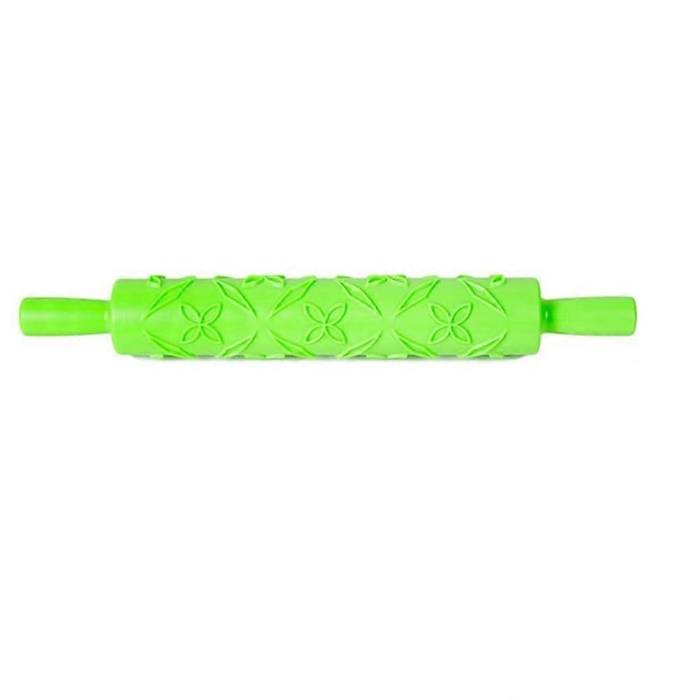 Embossed Non Stick Plastic Rolling Pin for Precise Cake Decorating and Easy Clean Baking