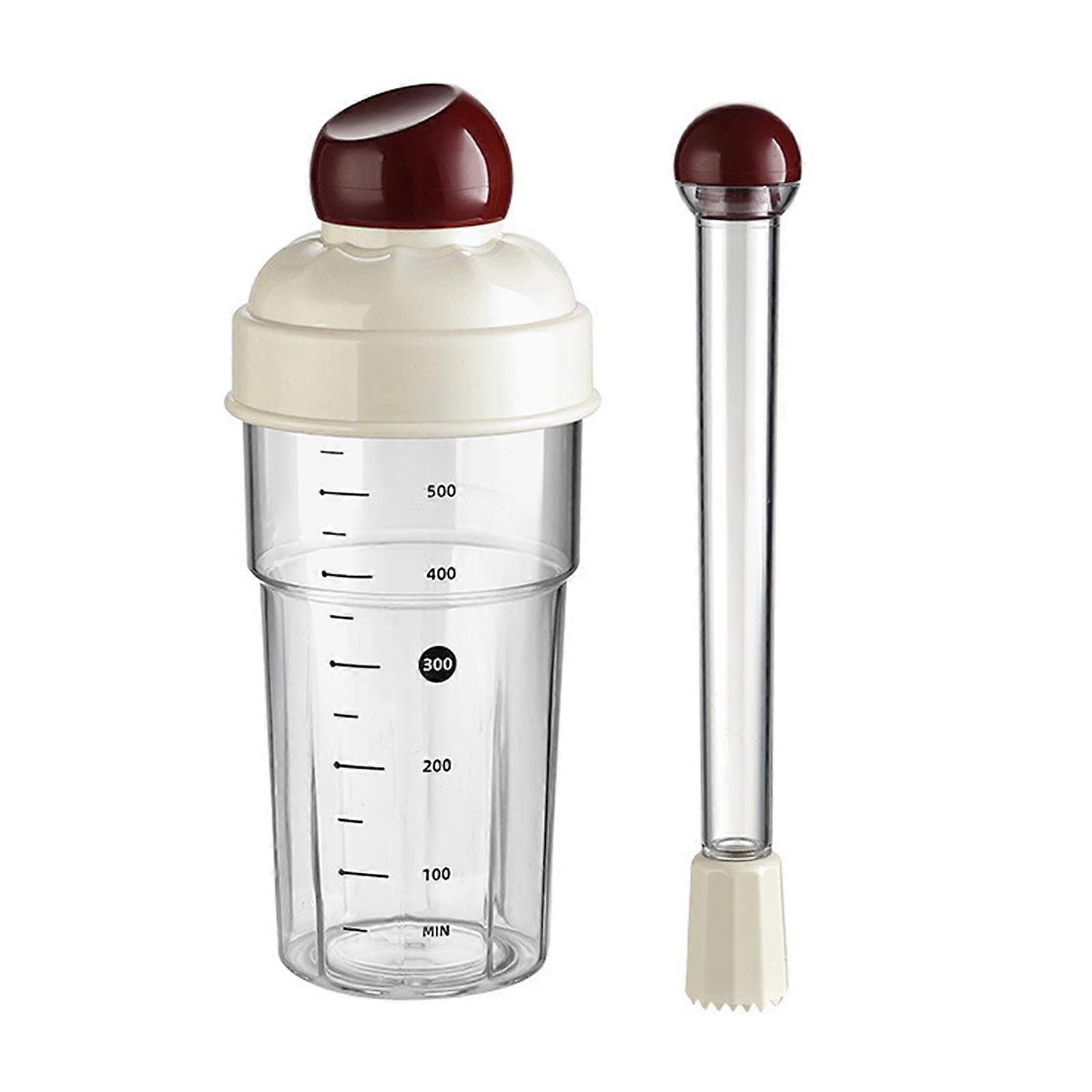 Cocktail Shaker Set with Muddler, 600ml Transparent Mixer for Home Bartending, LeakProof Design