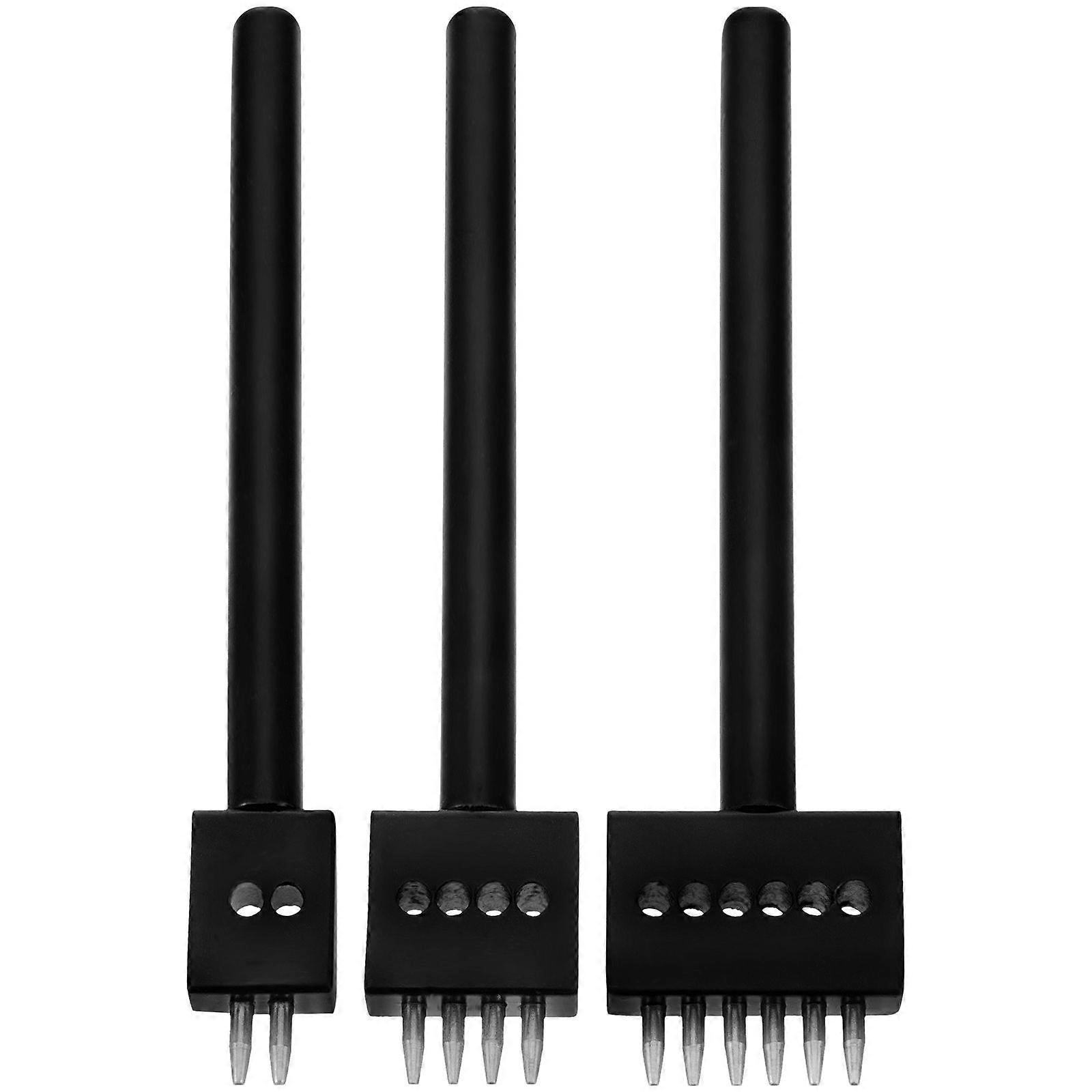 3Pcs Leather Stitching Punch Tool Leather Tools for Leather Working Leather Punch Handheld Tools