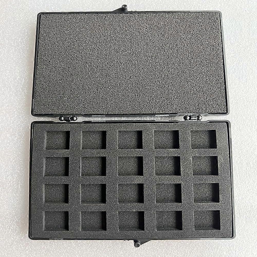 ESD IC Chip Storage Box with Antistatic Sponge, 20Grid Organizer 15x15x3mm for Electronic Components