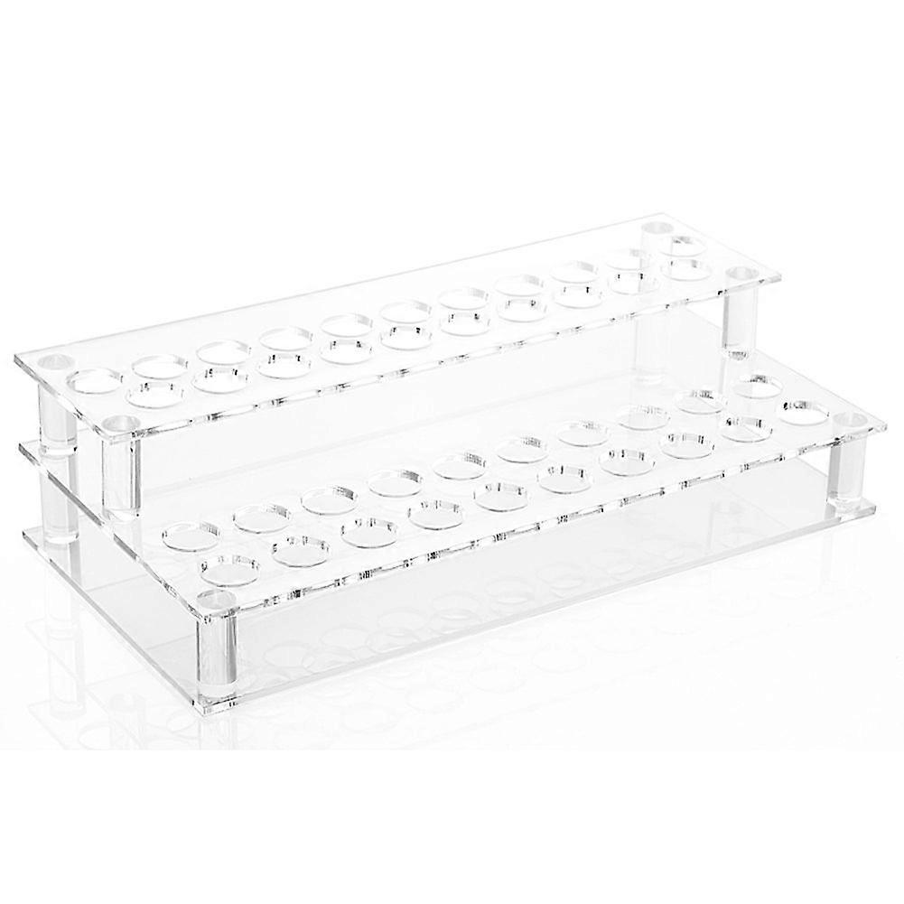 Acrylic Lipstick Organizer with 41 Holes, Clear Double Layer Angled Trapezoid Display Stand