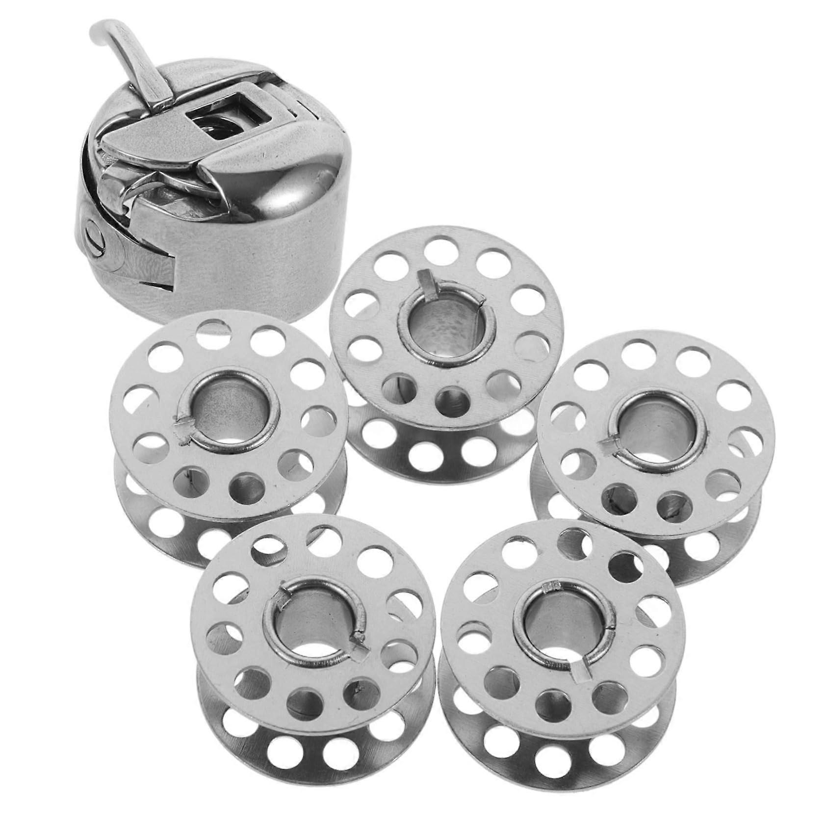 Industrial Sewing Machine Bobbin Case with Durable Reusable Metal Bobbins for Singer