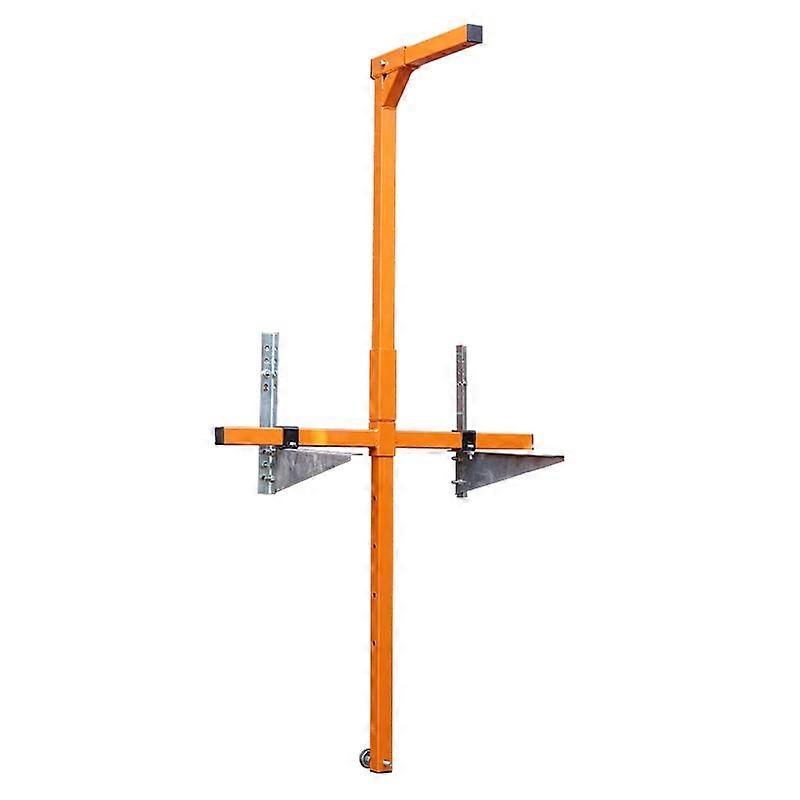 HandCranked Portable Lifting Crane with Triangular Bracket for Outdoor Air Conditioner Installation