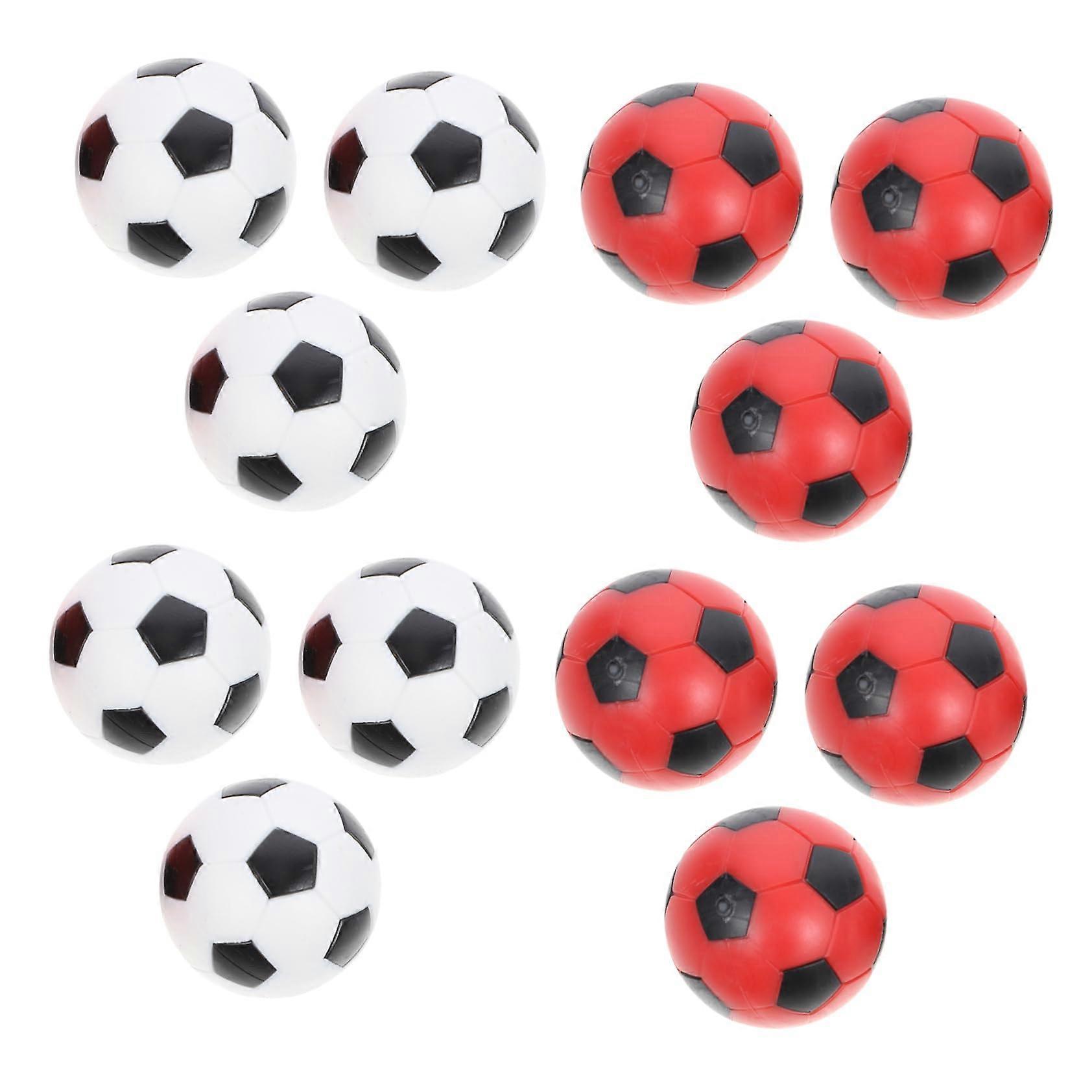 12pcs Foosball Balls Set Durable Easy Replacement for Table Soccer Game Black White Red
